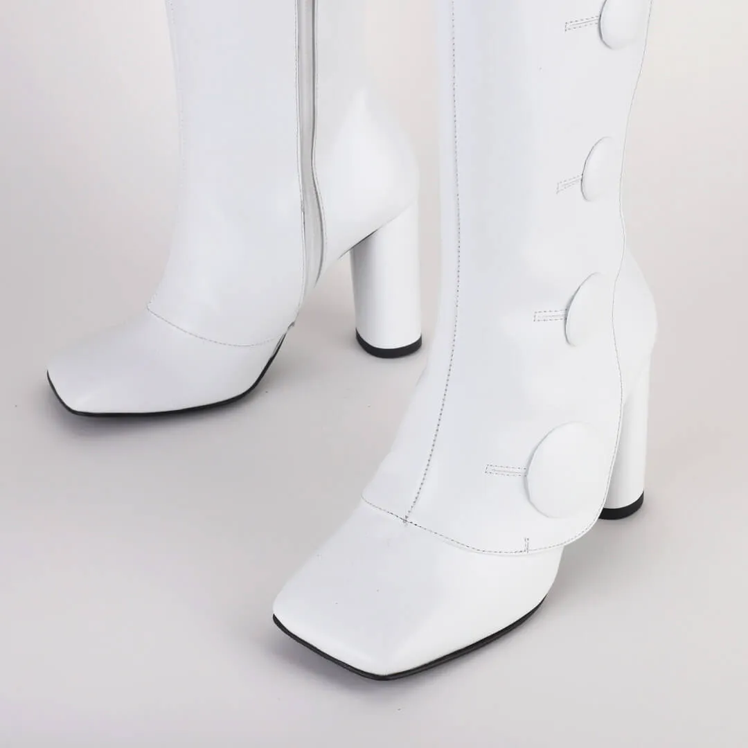 ABOTONA - button knee boot