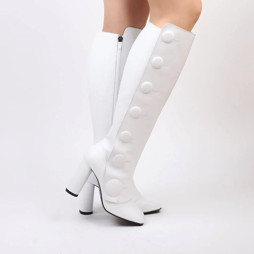 ABOTONA - button knee boot