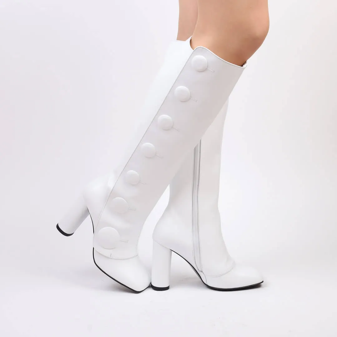 ABOTONA - button knee boot