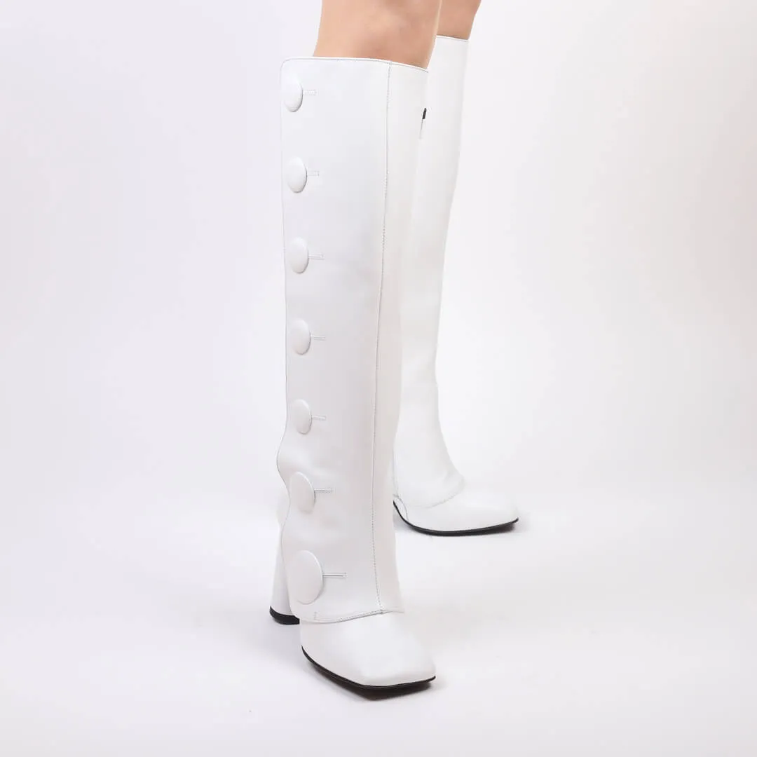 ABOTONA - button knee boot