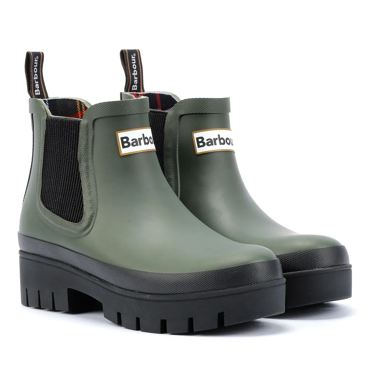 Barbour Halton Women's Olive Ankle Wellington Boots