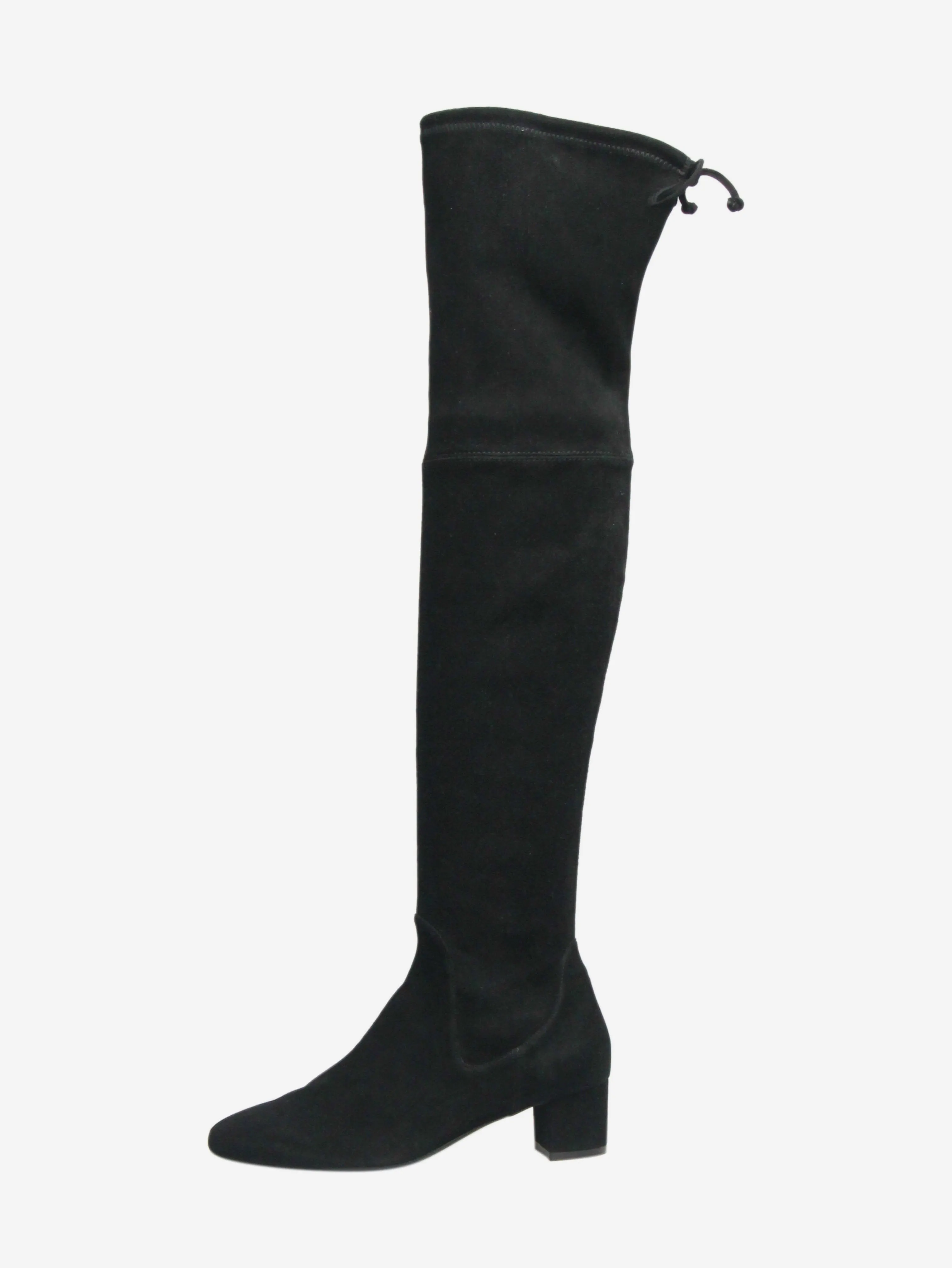 Black suede knee-high boots - size EU 37.5