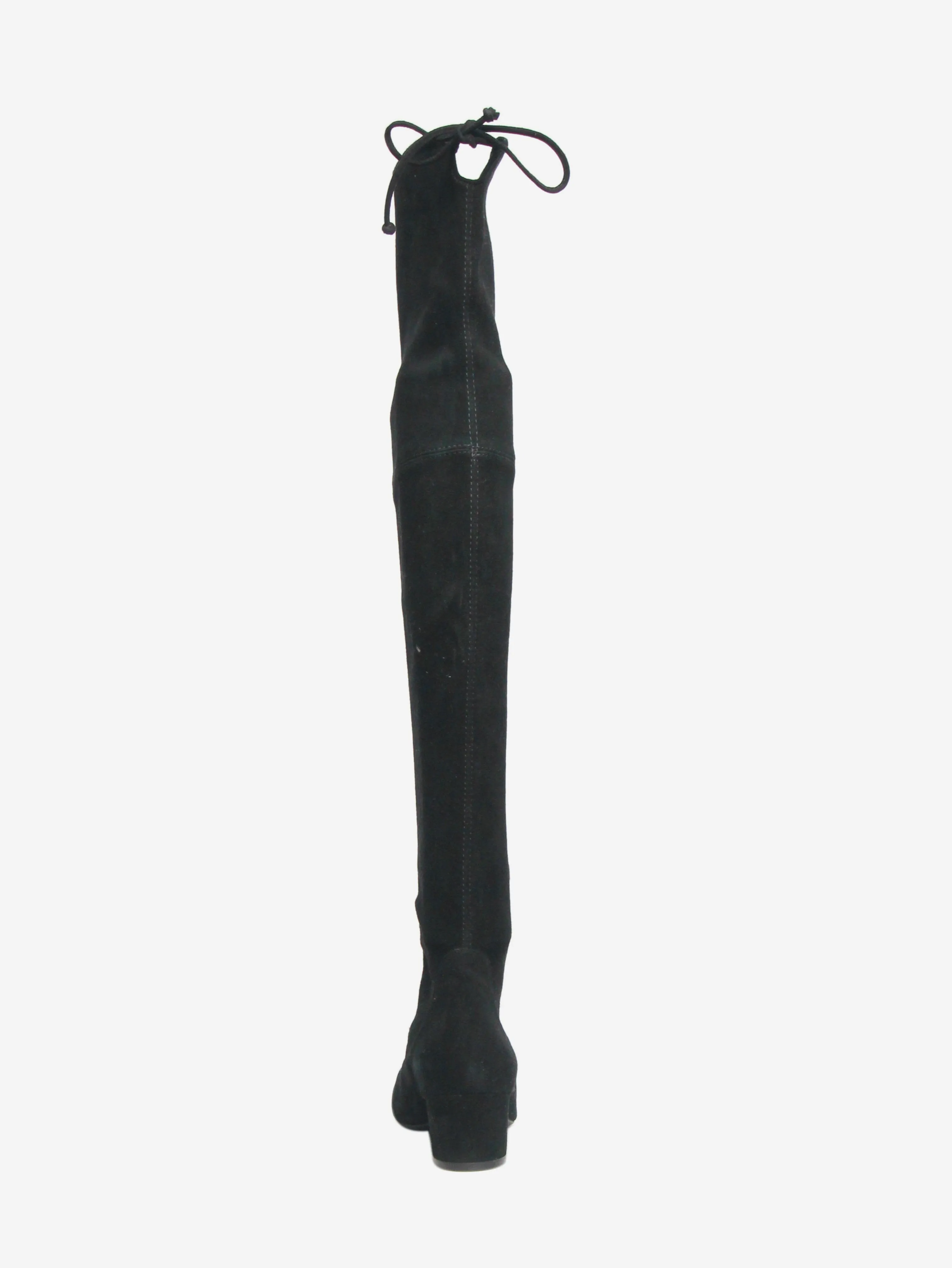 Black suede knee-high boots - size EU 37.5