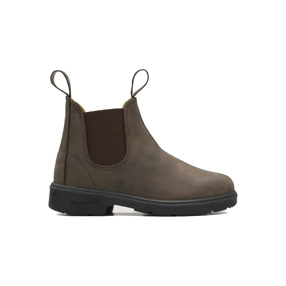 BLUNDSTONE 565 CHELSEA BOOTS RUSTIC BROWN - KIDS