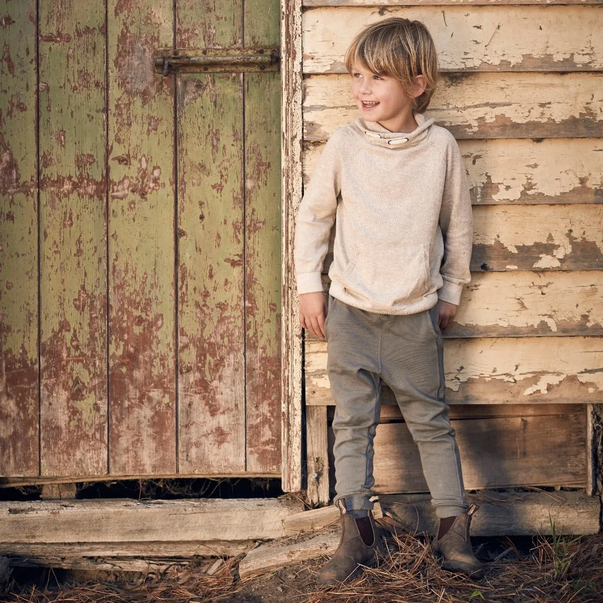 BLUNDSTONE 565 CHELSEA BOOTS RUSTIC BROWN - KIDS