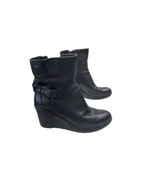 Boots Ankle Heels By Clarks In Black, Size: 8.5