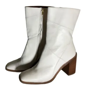 Boots Ankle Heels By Franco Sarto In Cream, Size: 9.5