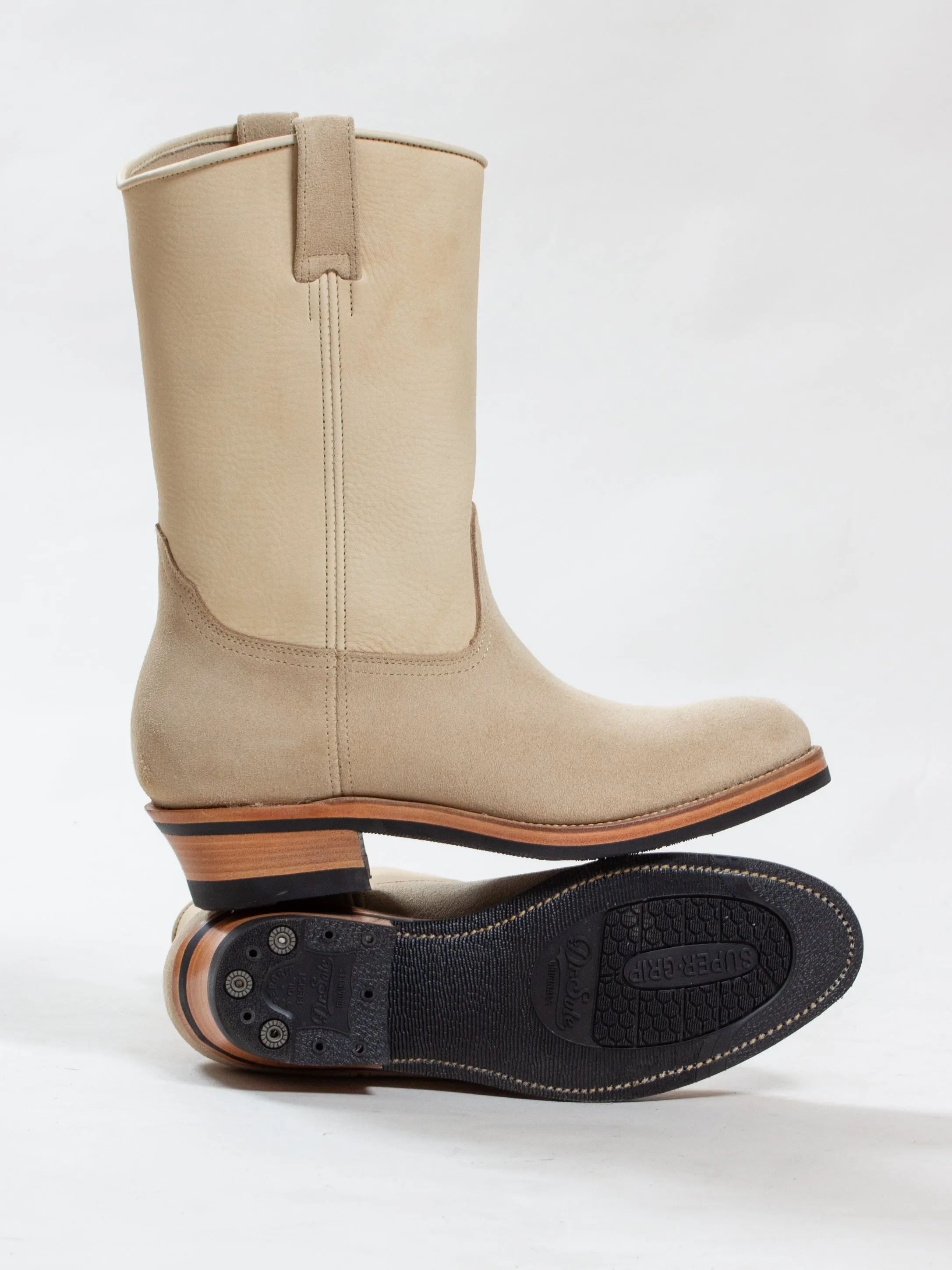 Bright Shoemakers, Roper Boot, Sand Rough Out