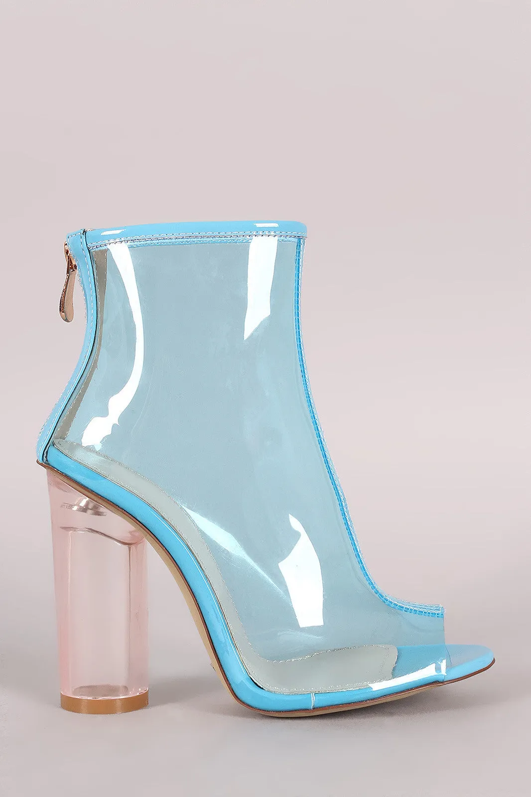 Brooke - Lucite Heel Ankle Boots