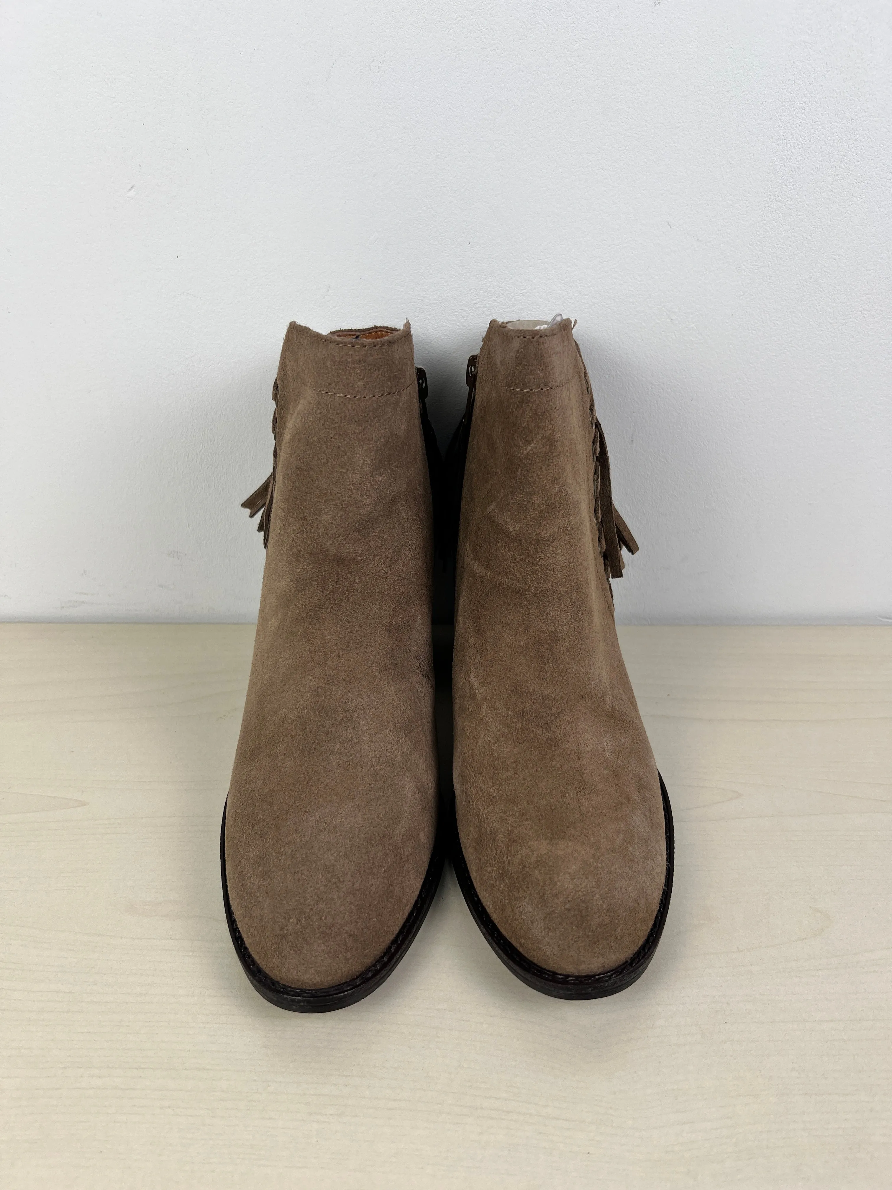 Brown Boots Ankle Heels Sofft, Size 7.5