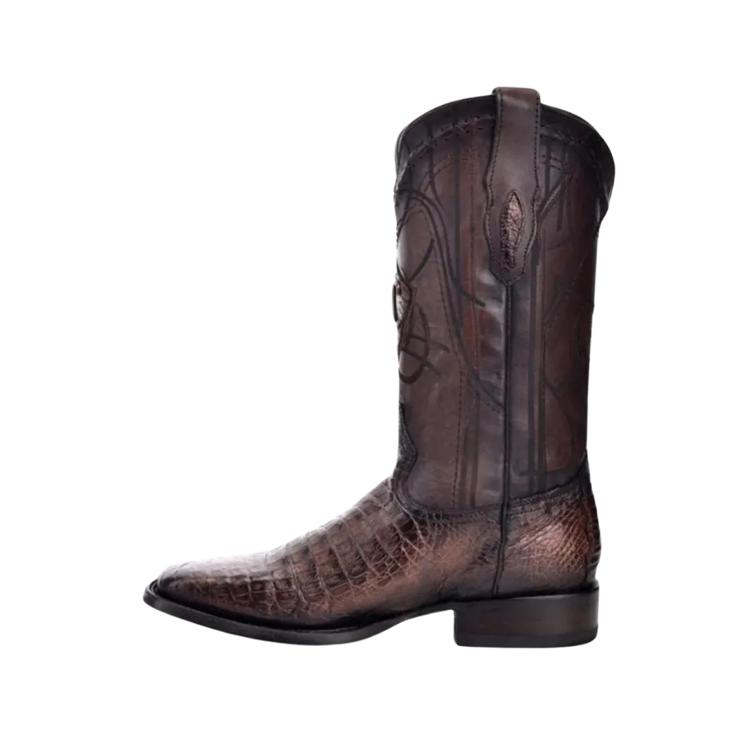 Cuadra Men's Brown Caiman Laser Boot