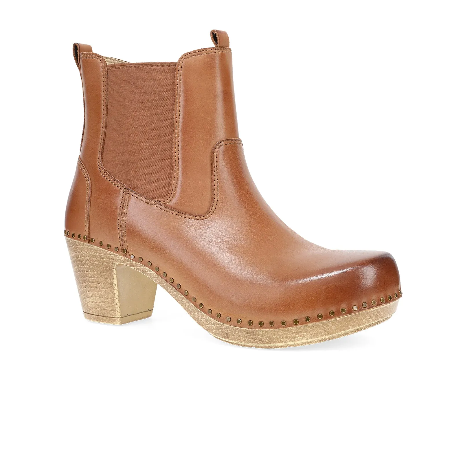 Dansko Shayna Heeled Boot (Women) - Luggage Burnished Calf