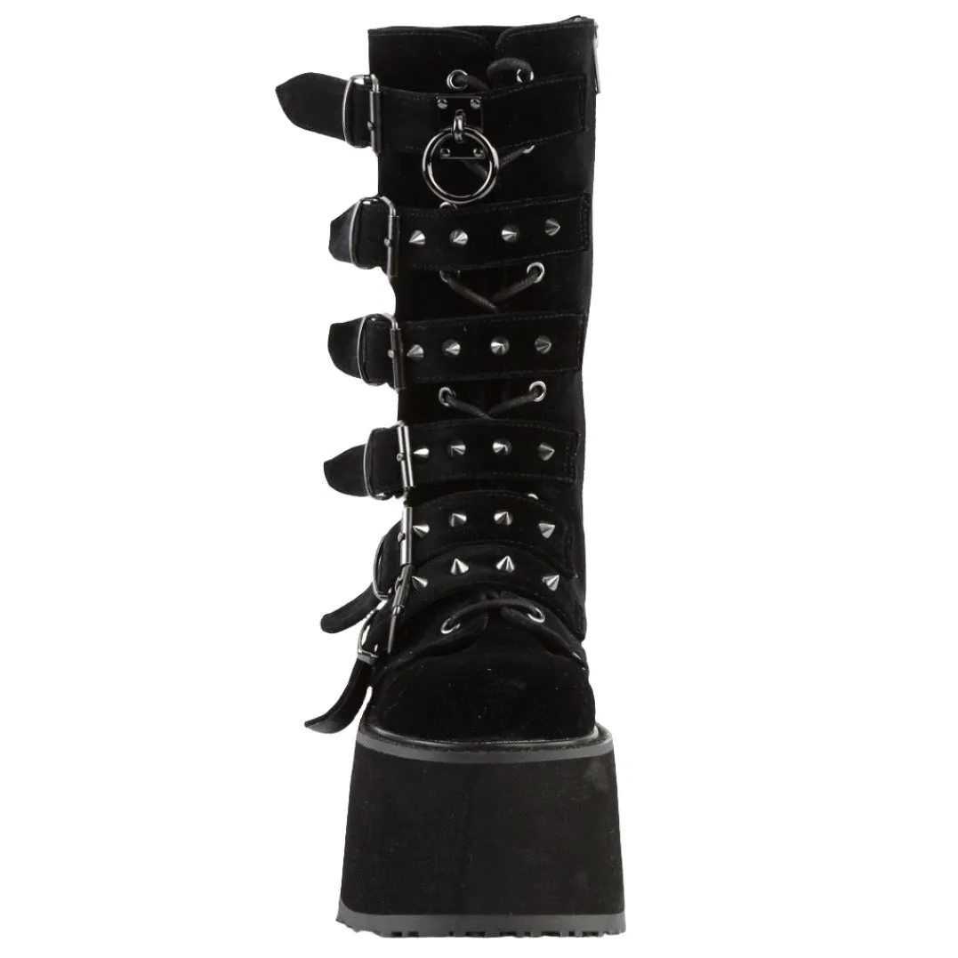 DemoniaCult DAMNED 225 Boots Black Velvet