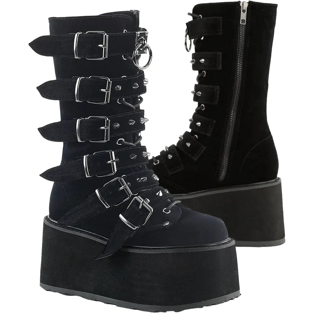 DemoniaCult DAMNED 225 Boots Black Velvet