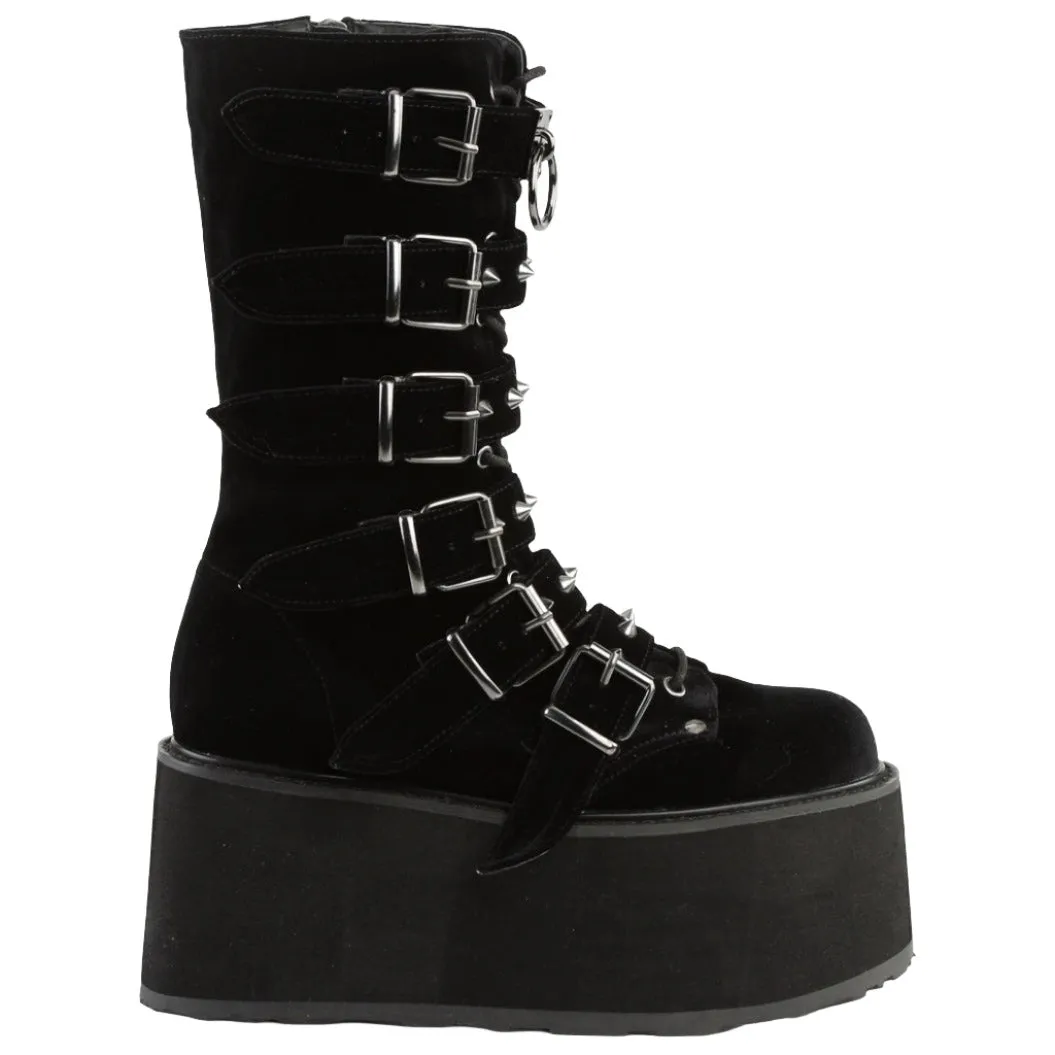 DemoniaCult DAMNED 225 Boots Black Velvet