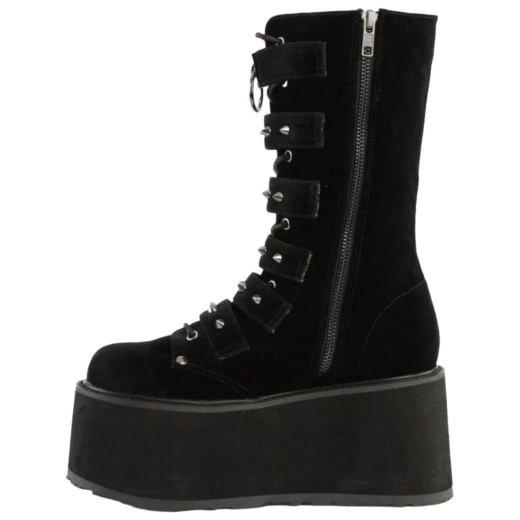 DemoniaCult DAMNED 225 Boots Black Velvet