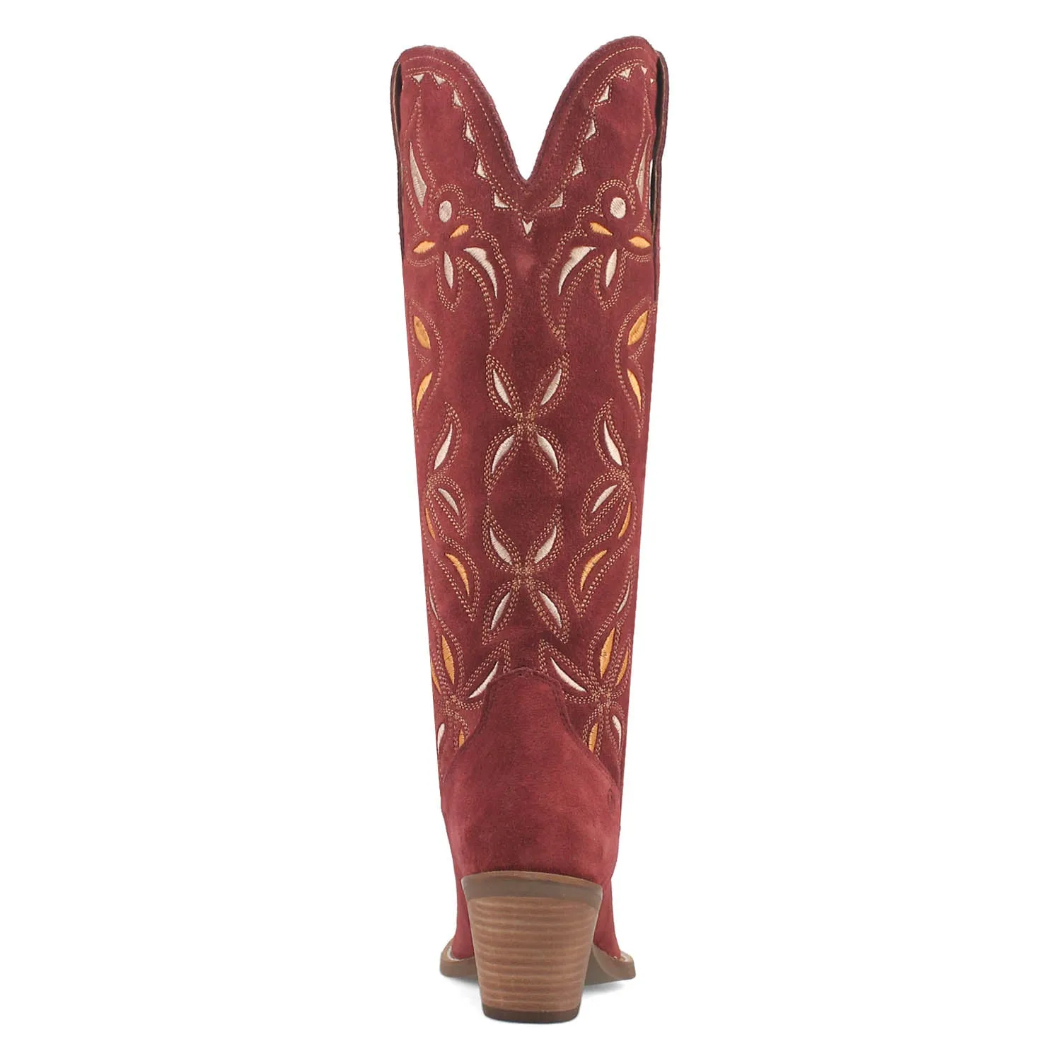 Dingo Womens Bandelera Burgundy Suede Cowboy Boots