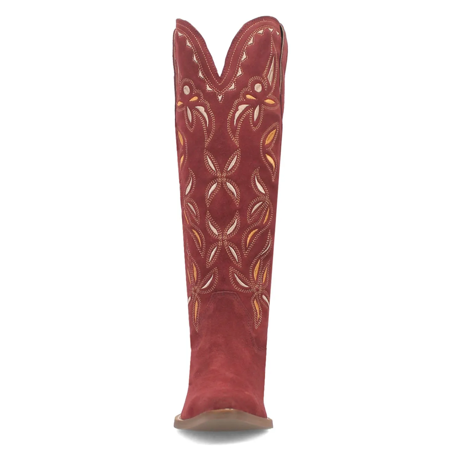 Dingo Womens Bandelera Burgundy Suede Cowboy Boots