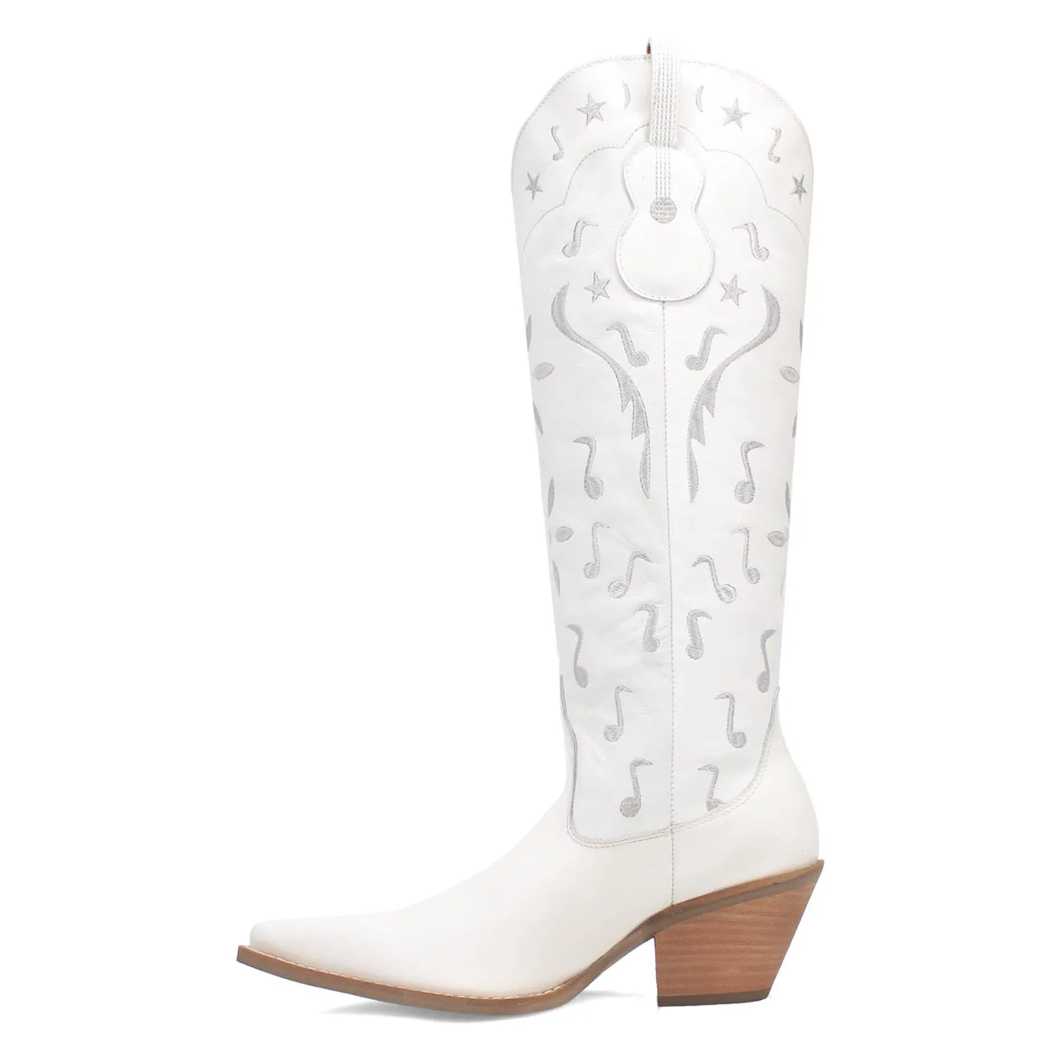 Dingo Womens Rhymin White Suede Cowboy Boots