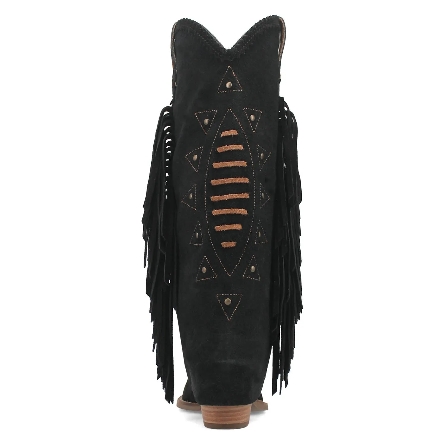 Dingo Womens Spirit Trail Black Suede Cowboy Boots