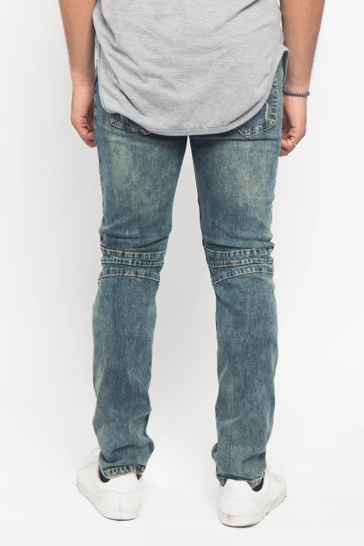 Distressed Scrunched Skinny Jeans