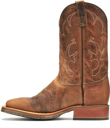 Double-H Men's 11" Domestic Wide Square Toe ICE Roper - Brown DH3560