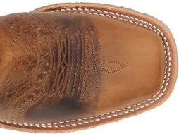 Double-H Men's 11" Domestic Wide Square Toe ICE Roper - Brown DH3560