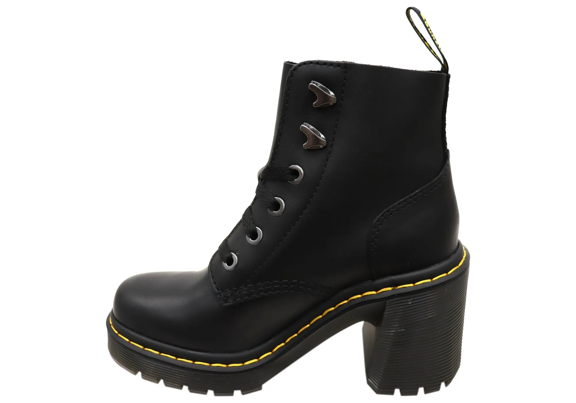 Dr Martens Womens Comfortable Jesy 6 Tie Leather Ankle Boots