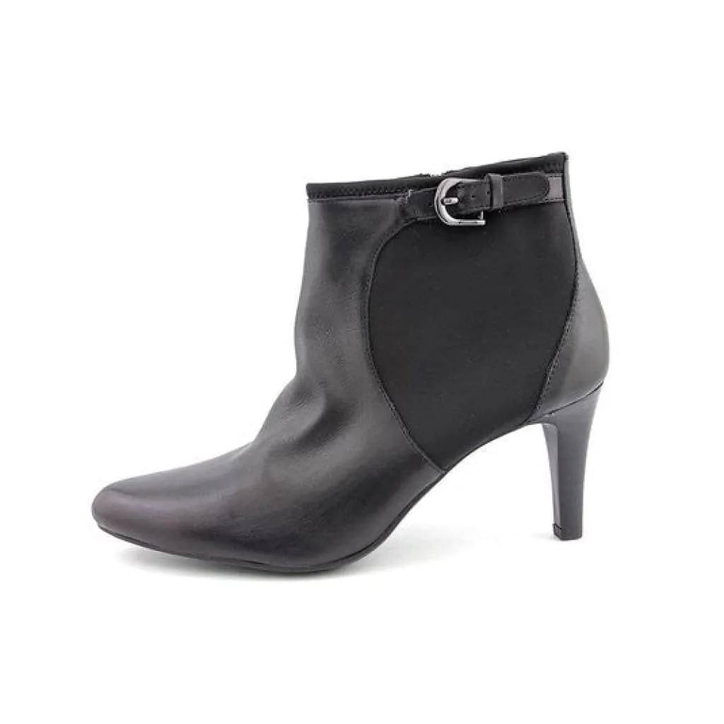 Ellen Tracy Cordo Booties -Black  Leather 9M