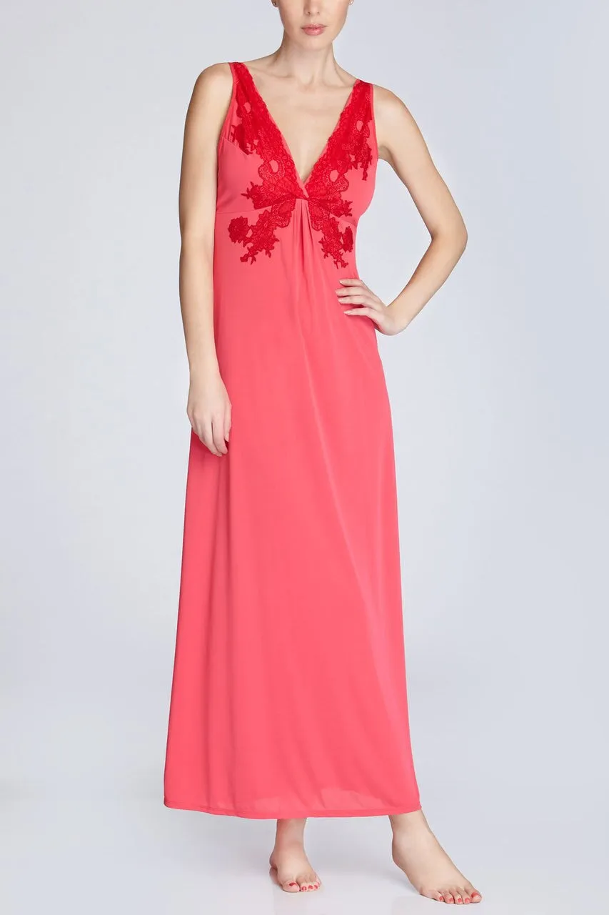 Enchant Gown with Lace - Azalea Pink / Red (PRD)