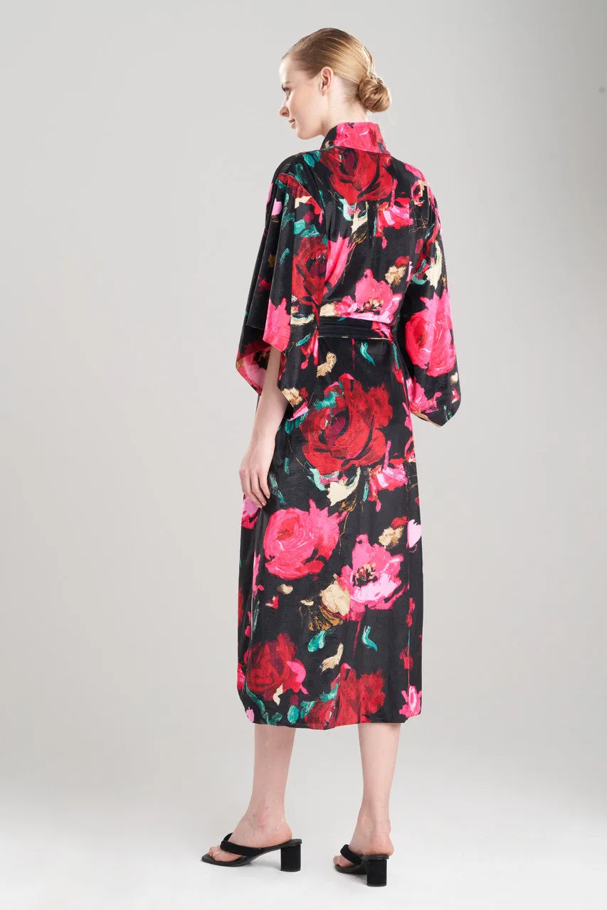 Haiku Printed Velvet Reversible Robe