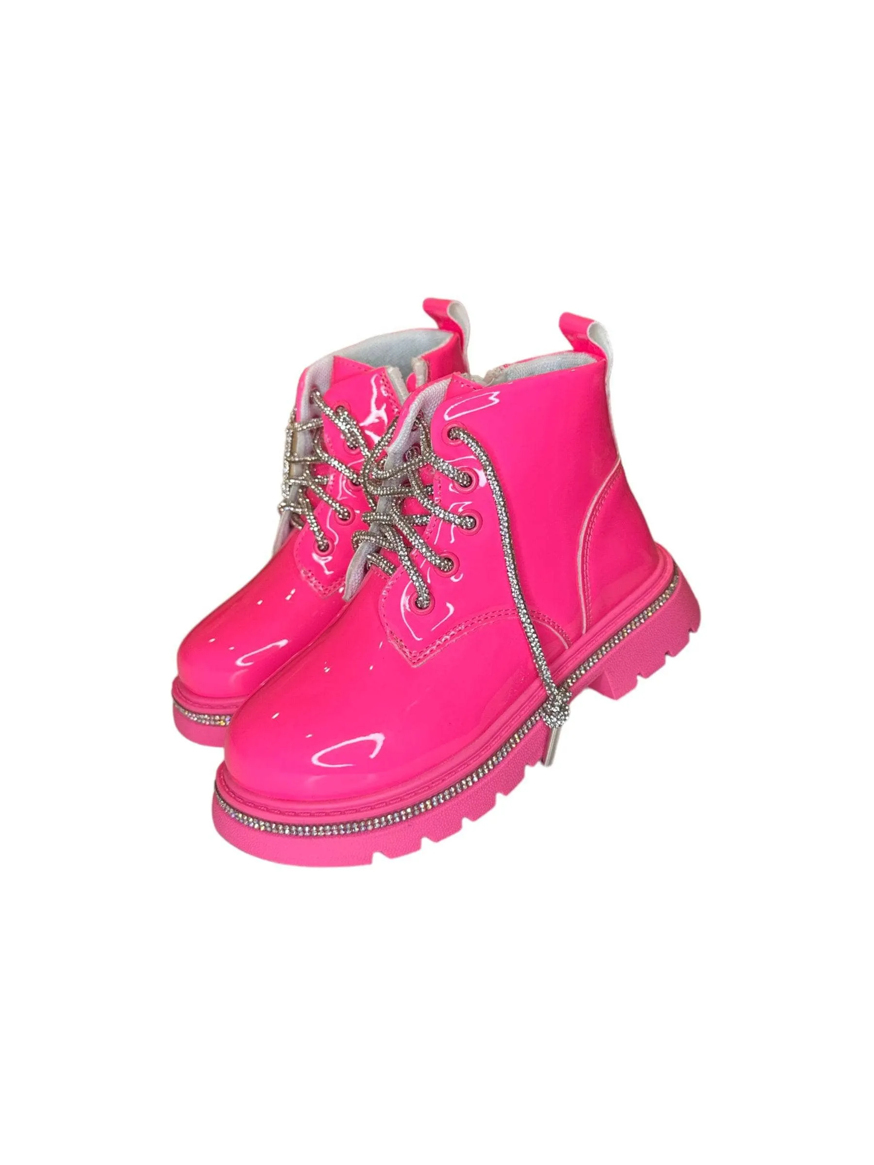 Hot Pink Crystal Boots