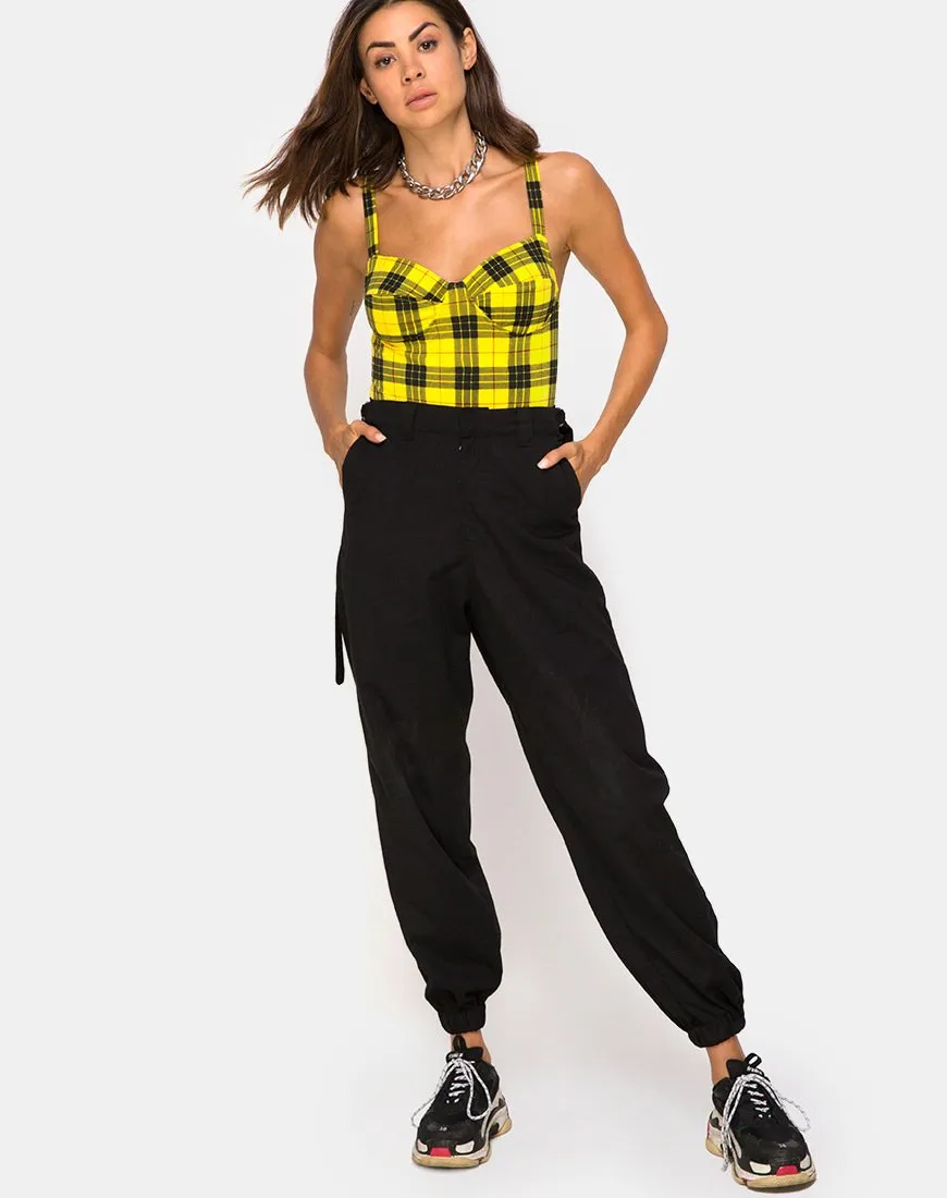 Lantas Bodice in Winter Plaid Yellow