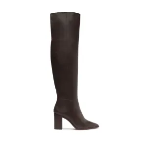 Magali Block Over the Knee Leather Boot