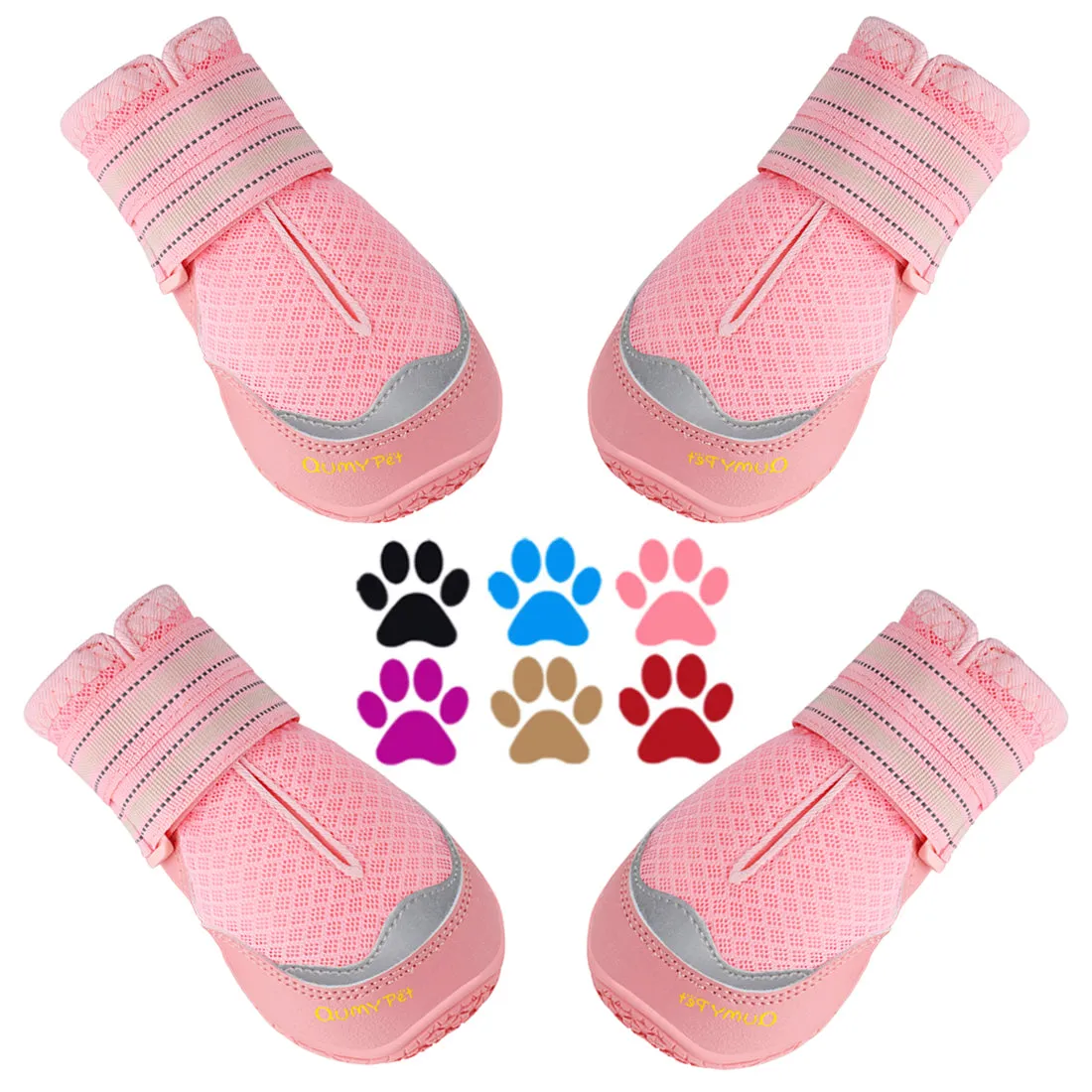 QUMY Dog Shoes for Hot Pavement 4PCS