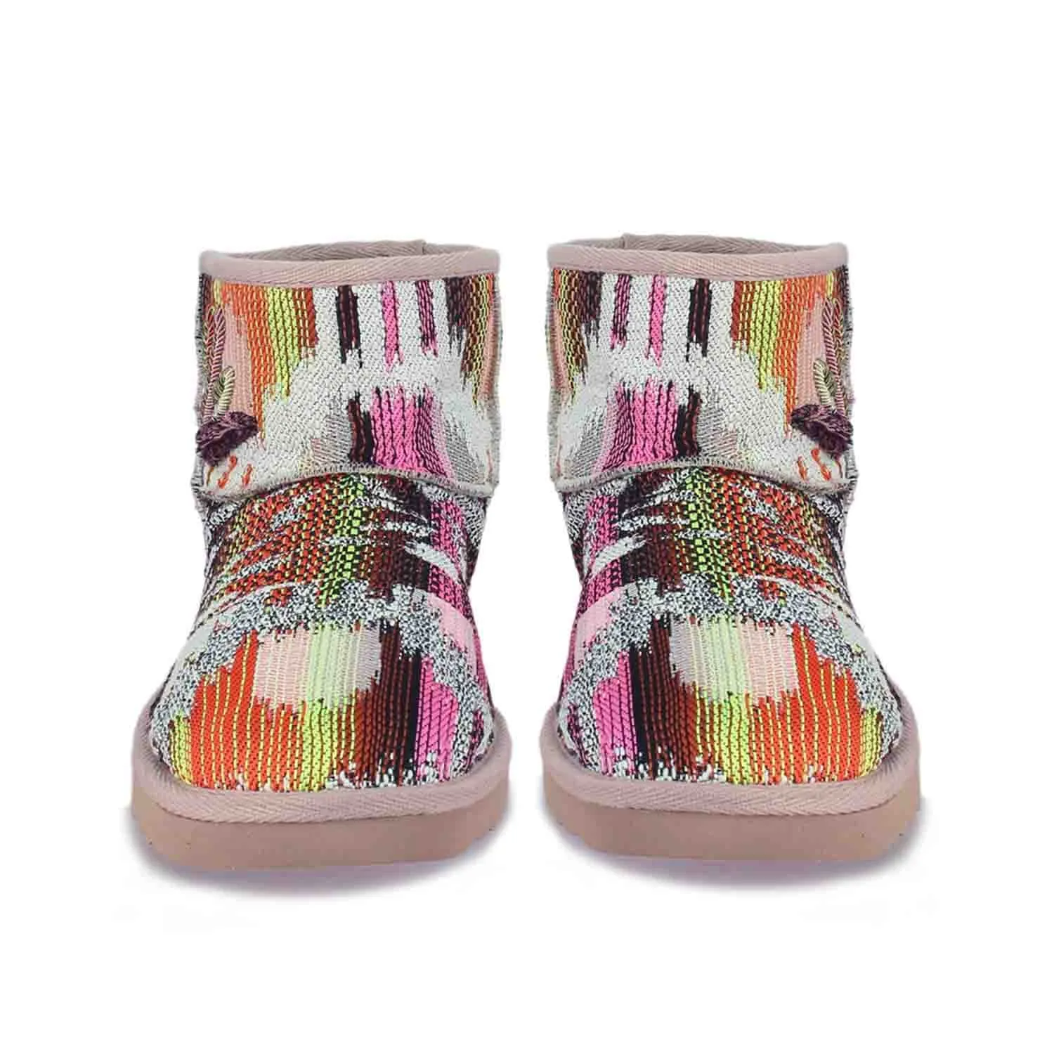 Saint Felice Embroidered Italian Fabric Snug Boots