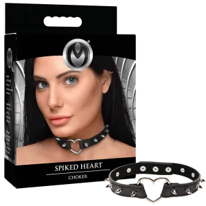 Spiked Heart Choker