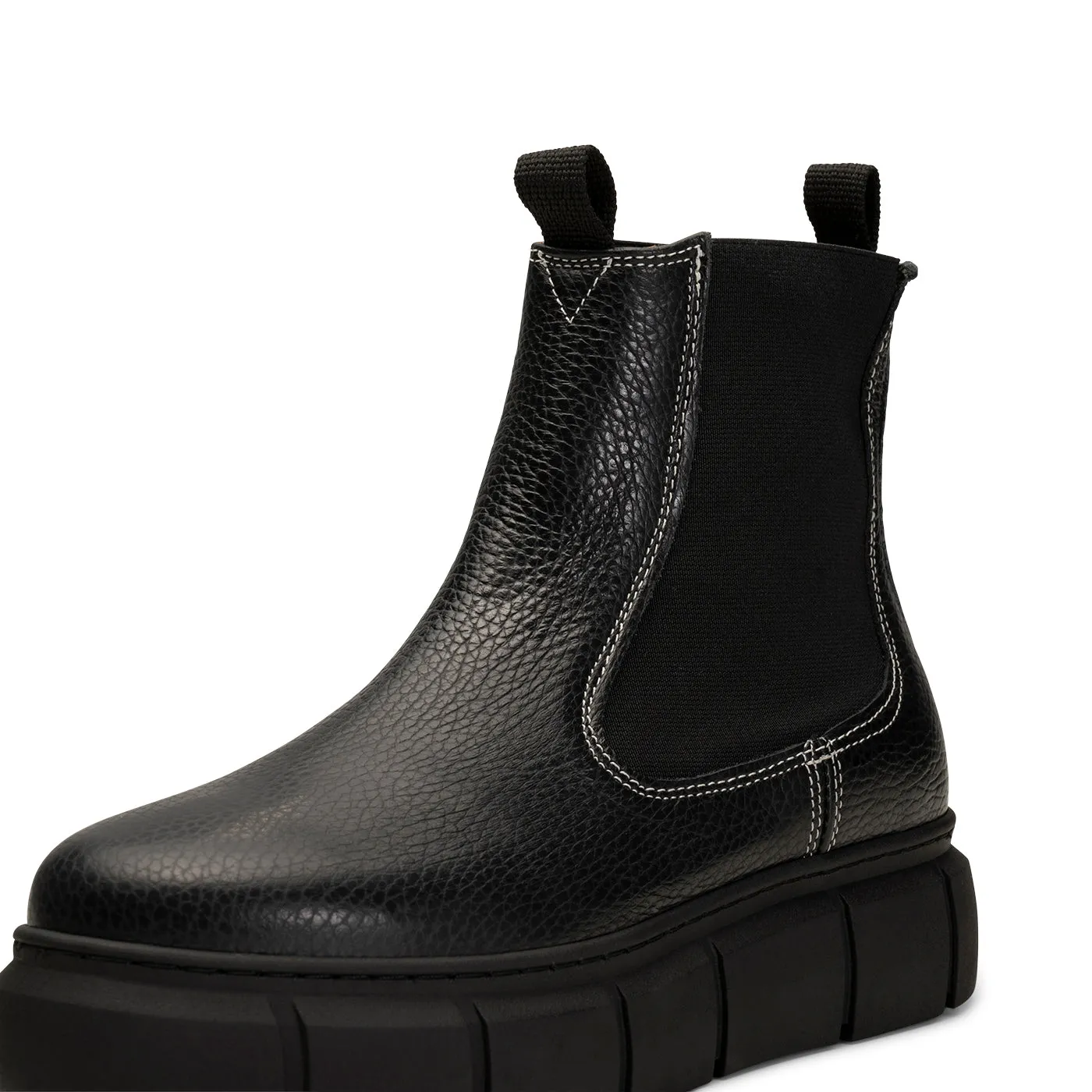 Tove chelsea boot leather - BLACK