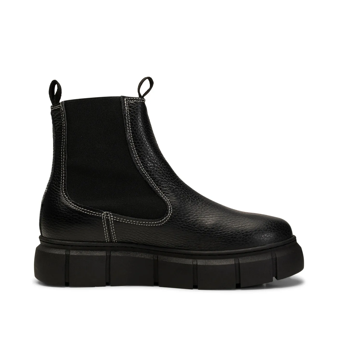 Tove chelsea boot leather - BLACK