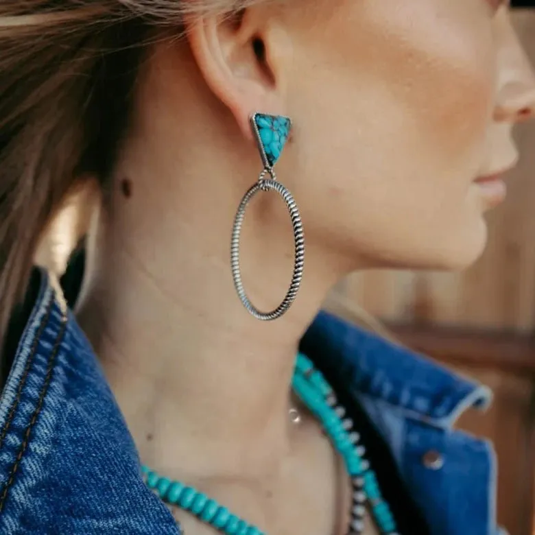 Turquoise and Twisted Rope Hoops