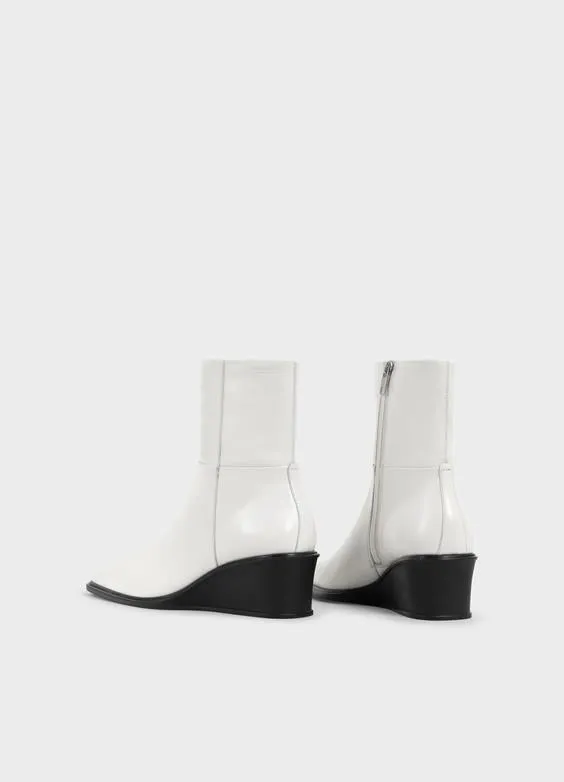 VAGABOND AINO WEDGE BOOTIE WHITE