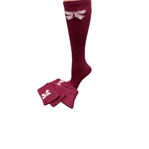 Women's Bow Socks, Women's Acrylic Knee-Hi Socks, Women's Boot Socks