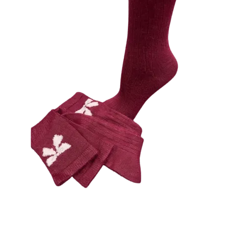 Women's Bow Socks, Women's Acrylic Knee-Hi Socks, Women's Boot Socks