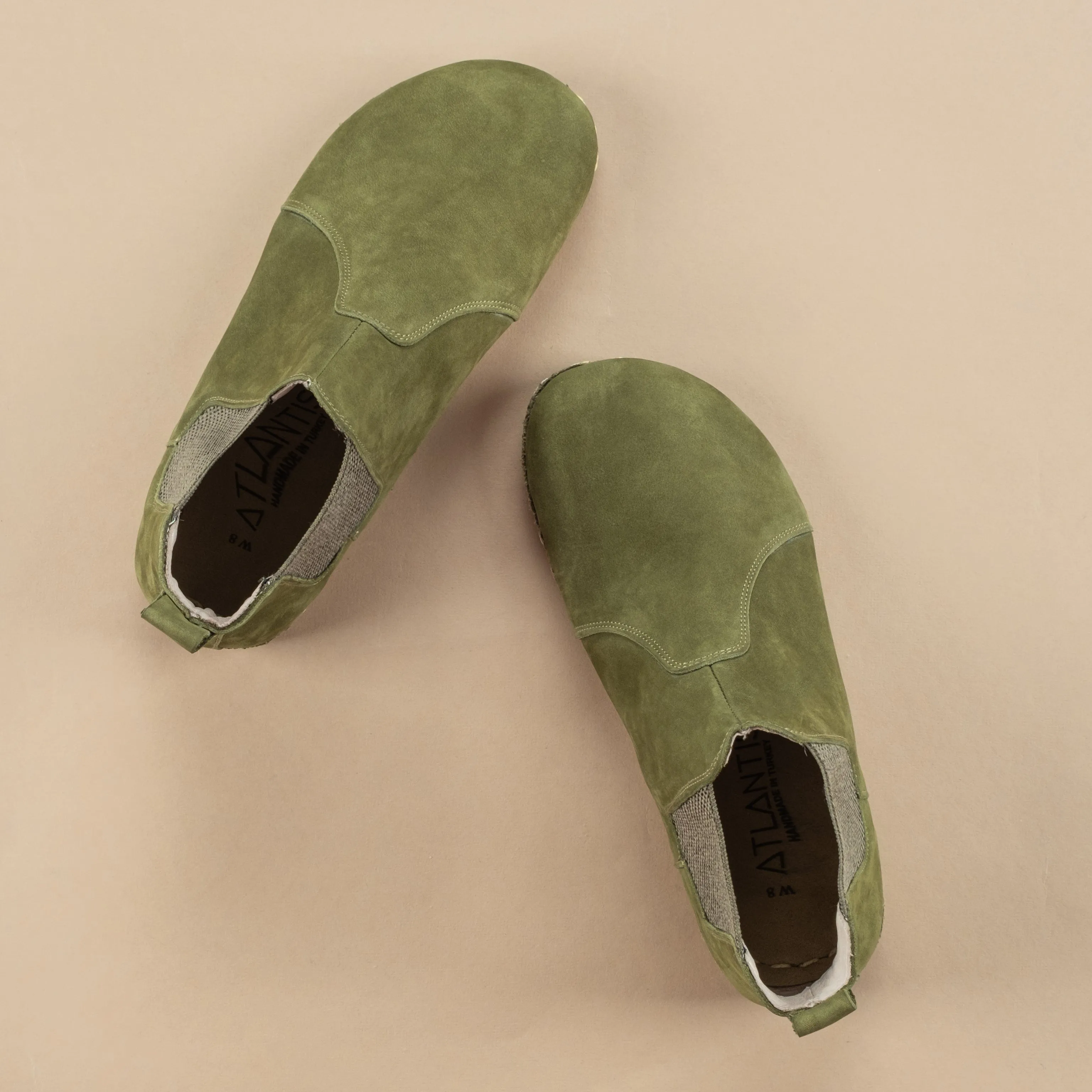 Women's Olive Barefoot Chelsea Boots